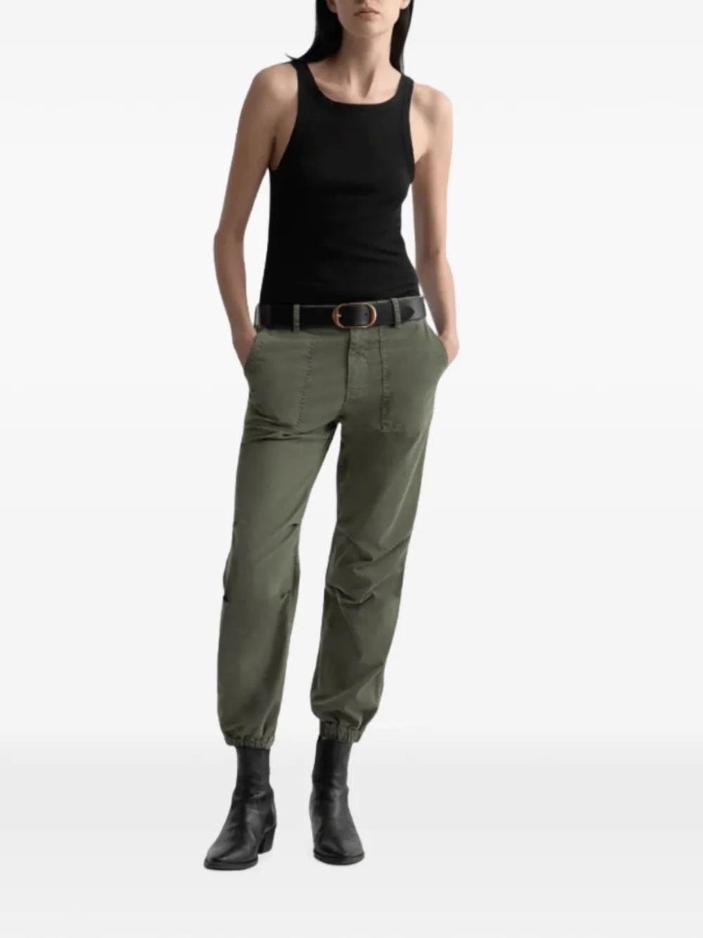 Nili Lotan UTILITY COTTON PANT $390 Mid-Rise Slim Cargo Pant - Size 4